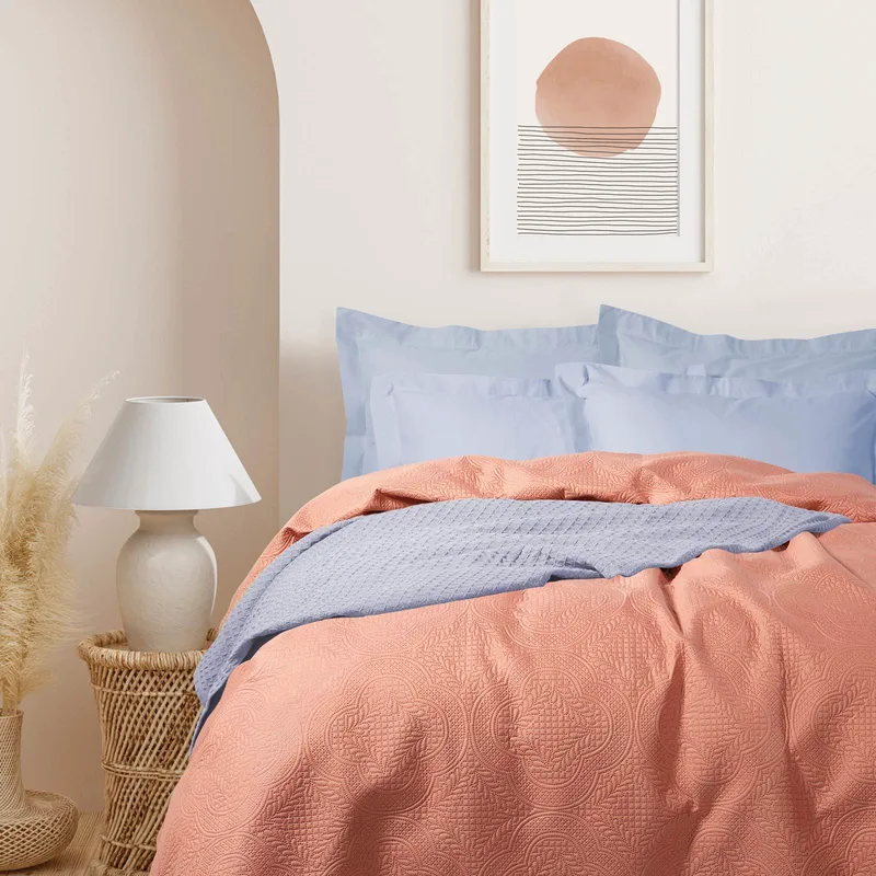 ΚΟΥΒΕΡΛΙ ΜΟΝΟ DAS HOME 160×240 9520 CORAL MICROFIBER