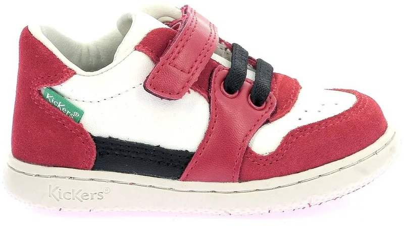 SNEAKERS KICKERS KICKBUVAR 960543 ΚΟΚΚΙΝΟ/ΛΕΥΚΟ/ΜΑΥΡΟ (EU:26)