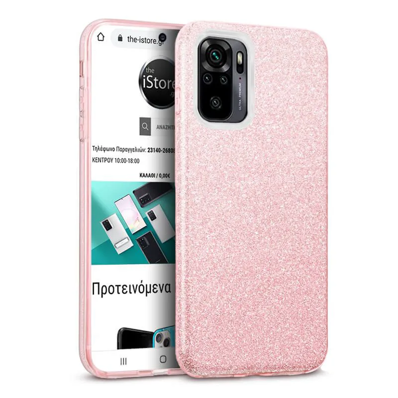 Hybrid Strass Ροζ Case Xiaomi Poco M5s