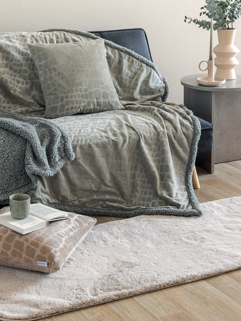 Διακοσμητική Μαξιλαροθήκη Home Décor 45x45 FLO GREY Palamaiki