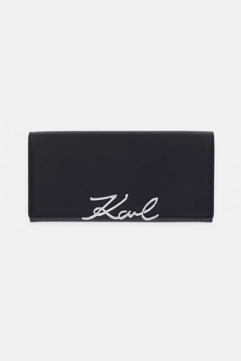 Karl Lagerfeld γυναικείο δερμάτινο πορτοφόλι "Signature" - B2W32014 Μαύρο