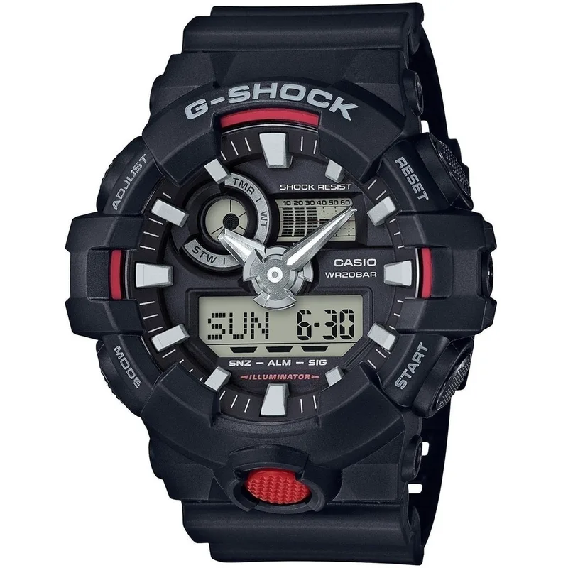 CASIO G-Shock Black Rubber Strap GA-700-1AER