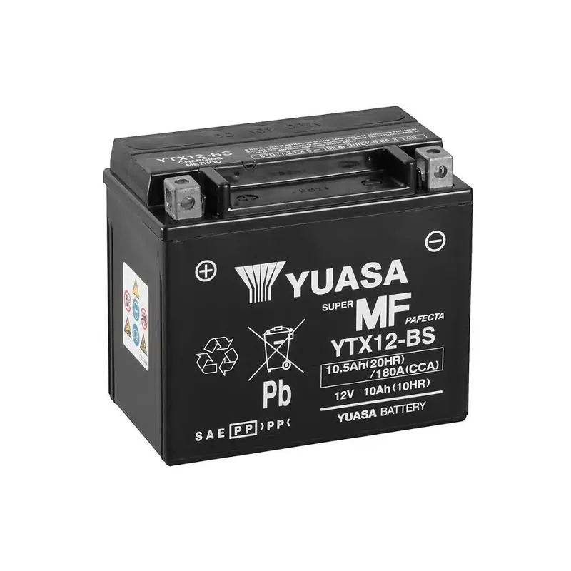 Μπαταρία Μοτοσυκλέτας YUASA YTX12-BS 12V 8Ah