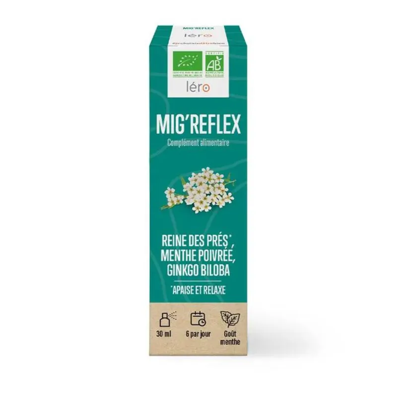 Lero Mig'Reflex Soothing and Relaxing Organic Mint Flavor 30ml