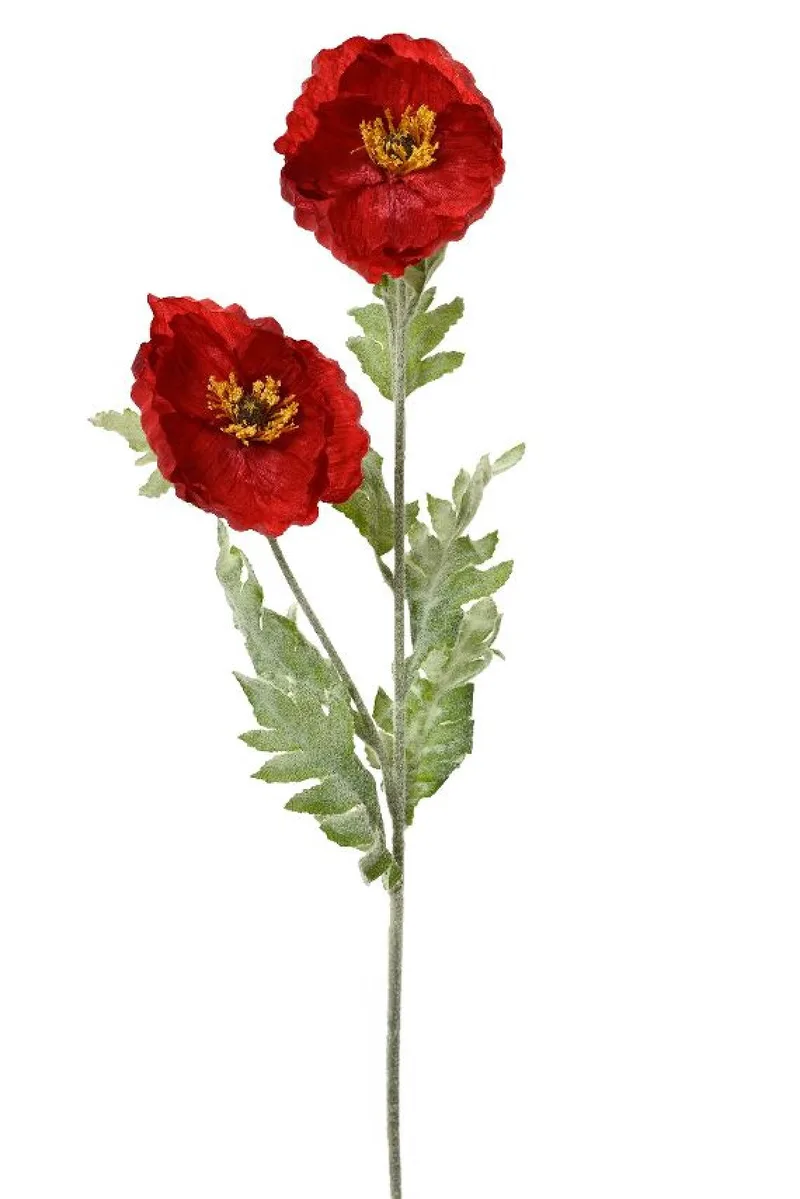 Λουλουδι Παπαρουνας Κοκκινο 106Cm 21x9x106cm Μονόχρωμο Kaeming