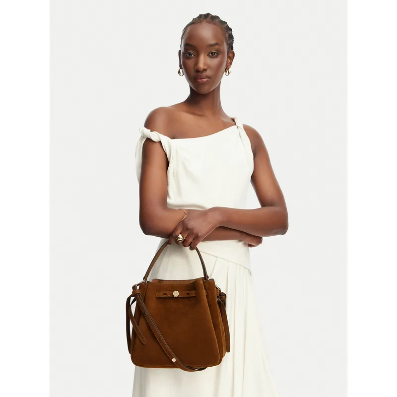 Τσάντα Tory Burch Romy 174221 Καφέ