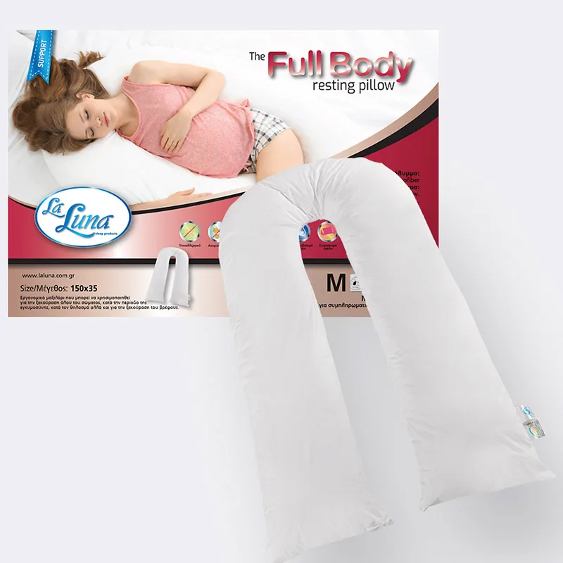 Μαξιλάρι Ύπνου 150X35 La Luna The Full Body Support Μέτριο Λευκό (150x35)