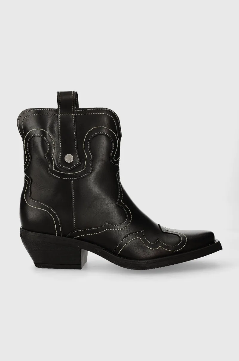 Δερμάτινες καουμπόικες μπότες Steve Madden Waynoa
