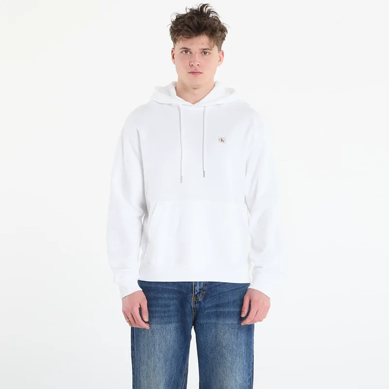 Φούτερ Calvin Klein Jeans Ls Eu 350Terry Badge Hoodie Bright White L