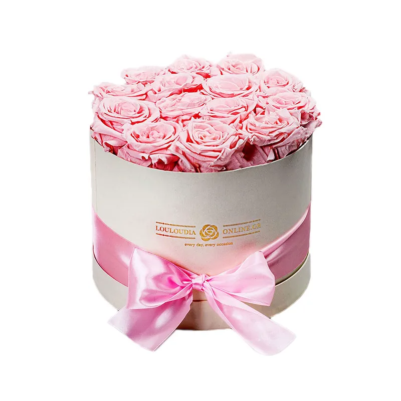 Forever Roses Ροζ Candy Deluxe 19x20cm 14 τριαντάφυλλα