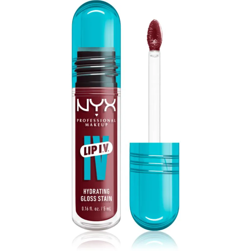 NYX Professional Makeup Lip IV λιπ γκλος μακράς διαρκείας με ενυδατικό αποτέλεσμα απόχρωση 08 - DRIPPIN' IN ROSE 5 ml