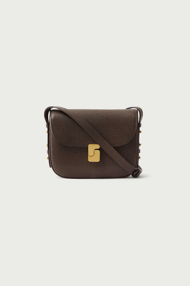 Soeur γυναικεία δερμάτινη τσάντα ώμου/crossbody "Bellissima Mini" - SEM0431BELLIMIN Καφέ