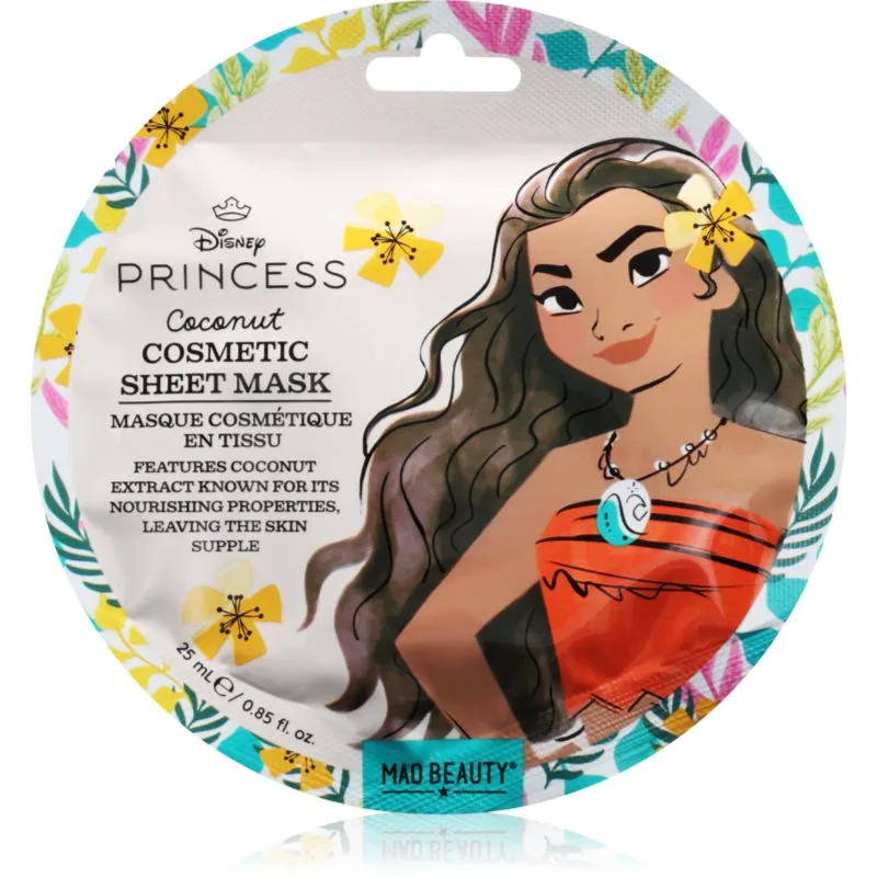 Mad Beauty Disney Princess Moana υφασμάτινη μάσκα ενυδάτωσης 25 ml
