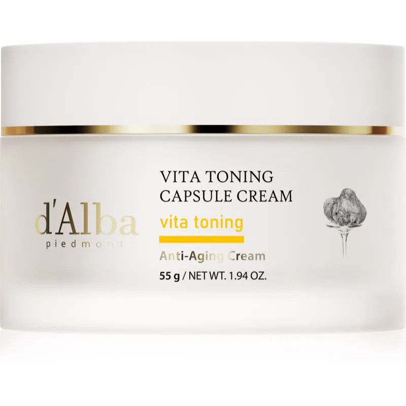 d'Alba Vita Toning Capsule Cream βαθιά ενυδατική κρέμα για λαμπρή επιδερμίδα 55 γρ