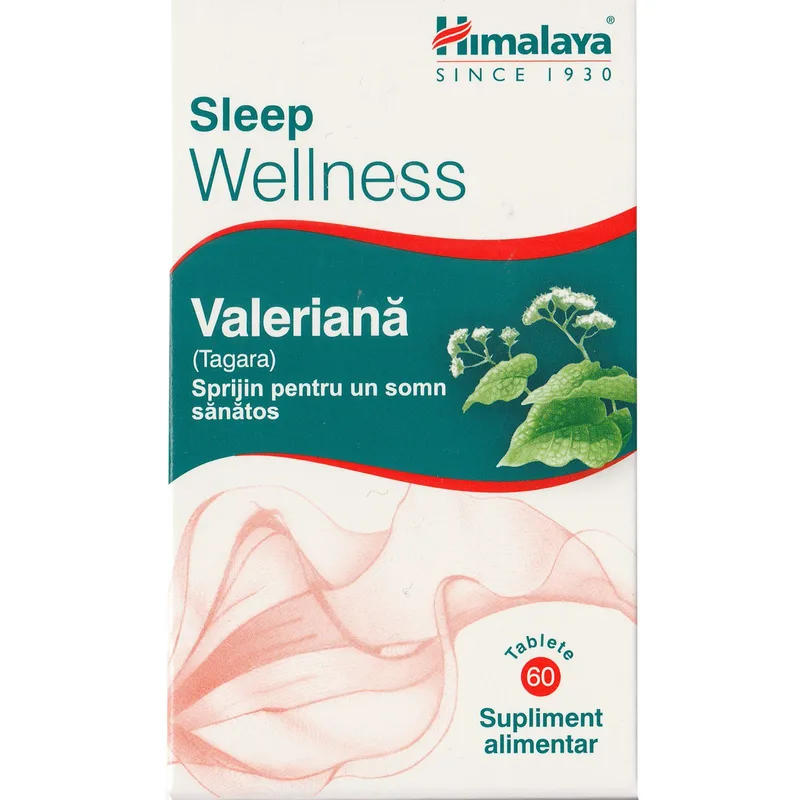Himalaya Sleep Wellness Valeriana Συμπλήρωμα Διατροφής Εκχυλίσματος του Βοτάνου Βαλεριάνας για Χαλάρωση, Ευκολότερο & Καλύτερο Ύπνο 60tabs