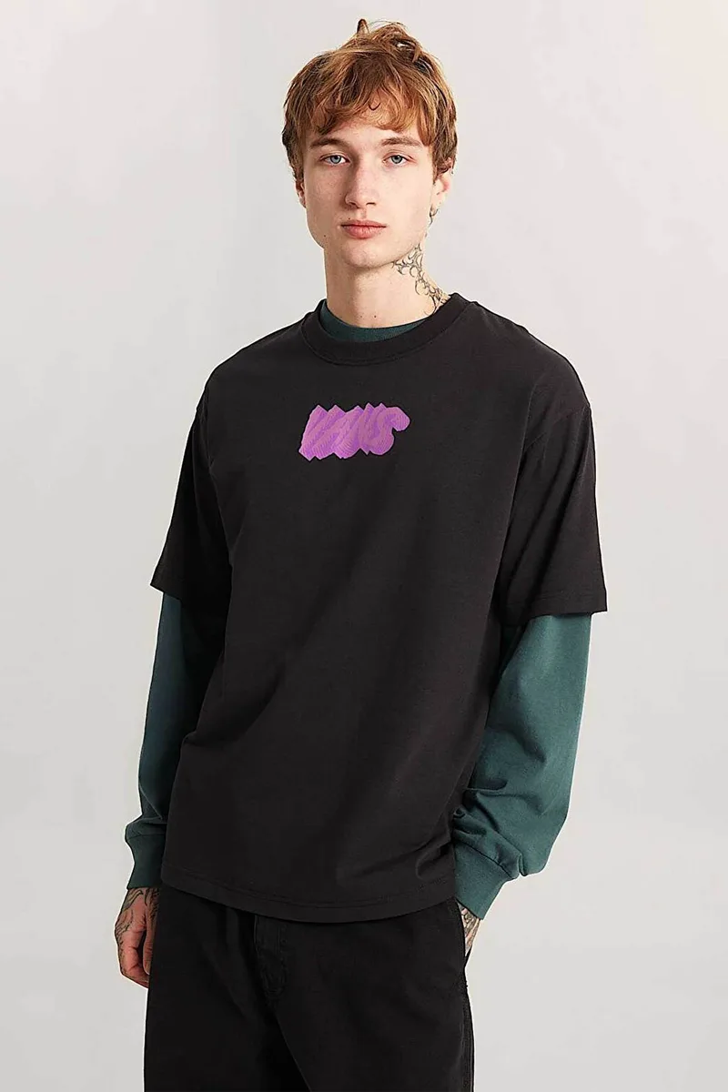 Vans ανδρικό T-shirt Loose Fit "Stone Swirl" - VN000VY1BLK1 Μαύρο