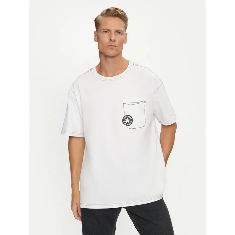 Converse T-Shirt Sketch 10027256-A04 Λευκό Standard Fit