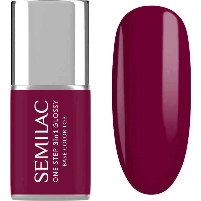 Semilac One Step 3in1 Glossy τζελ βερνίκι νυχιών απόχρωση 775 Plum Wine 7 ml