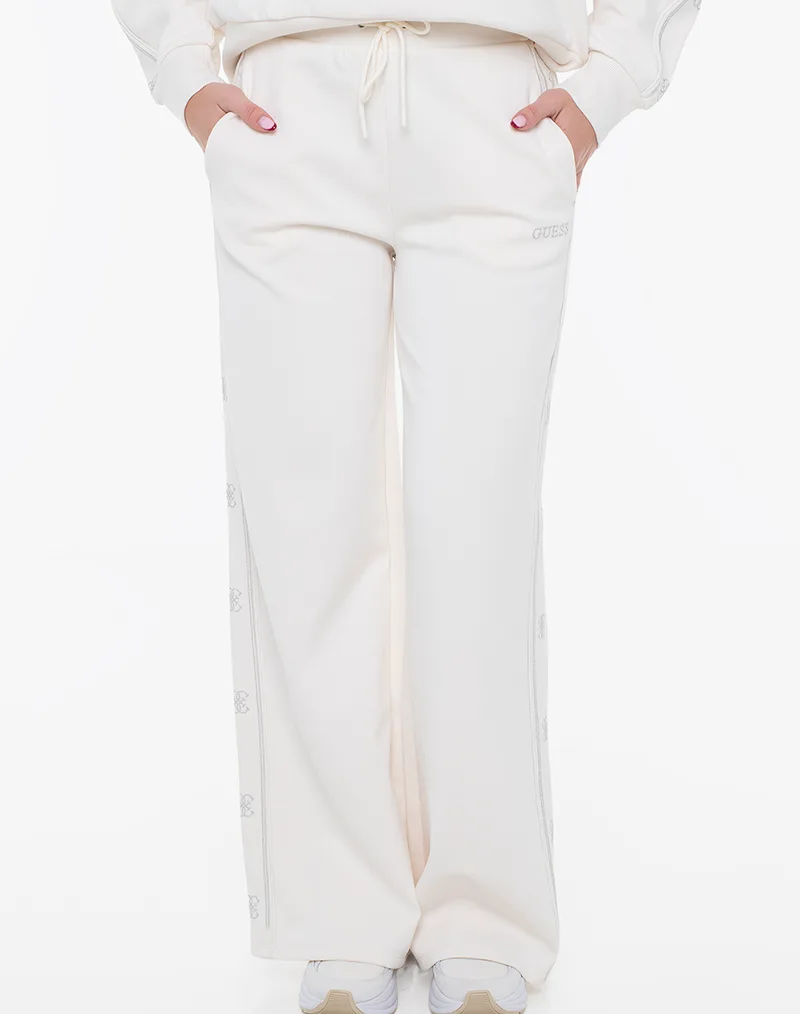 GUESS OCTAVIA WIDE LEG PANTS ΠΑΝΤΕΛΟΝΙ ΓΥΝΑΙΚΕΙΟ V5BB12KCX22-G027 OffWhite