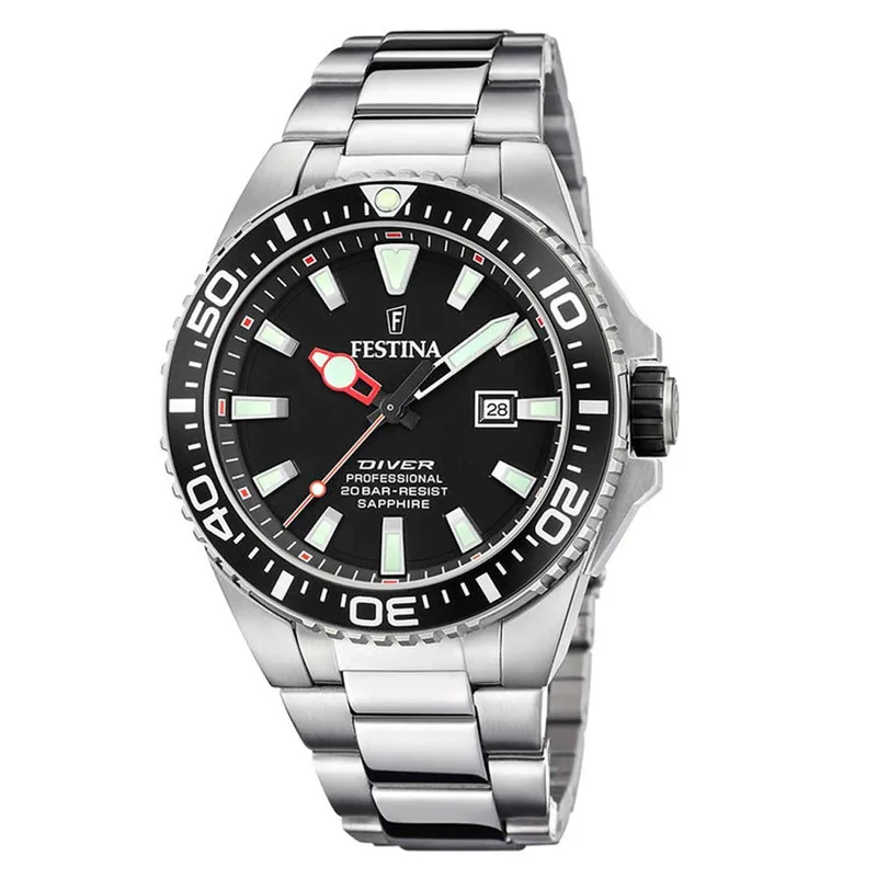 FESTINA Diver Silver Stainless Steel Bracelet F20663/3 Ανδρικό