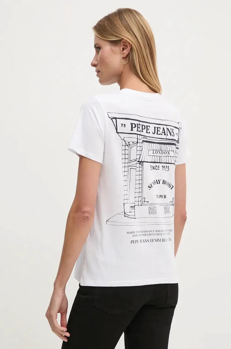 Βαμβακερό μπλουζάκι Pepe Jeans GENEVIVE