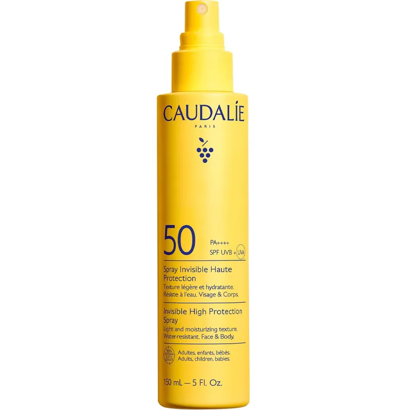 Caudalie Vinosun Spf50 Invisible Spray Λεπτόρρευστο Αντηλιακό Spary Προσώπου & Σώματος Υψηλής Προστασίας για Όλη την Οικογένεια 150ml