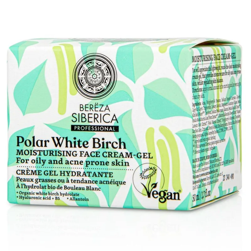 Natura Siberica Bereza Polar White Birch Moisturising Face Cream-Gel Ενυδατική 24ωρη Κρέμα Gel με Λευκή Σημύδα, για Λιπαρή & Ακνεϊκή Επιδερμίδα 50ml
