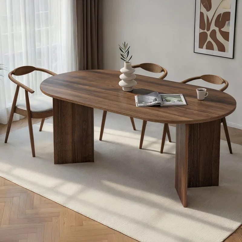 Τραπέζι Τραπεζαρίας Sablin - Venezia Walnut 353Nrd1125 (180x75x90 cm)