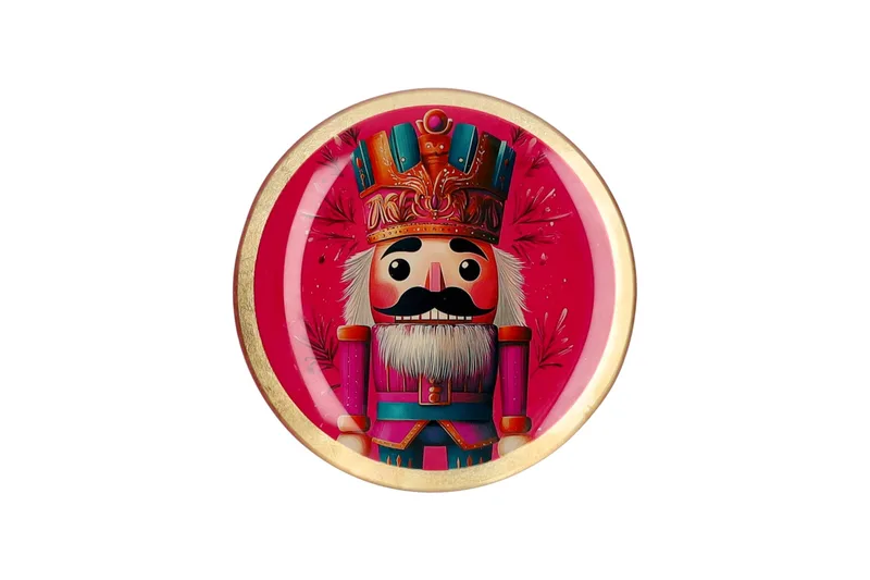 Love Plates Γυάλινο Πιάτο M “Nutcracker” - Ροζ