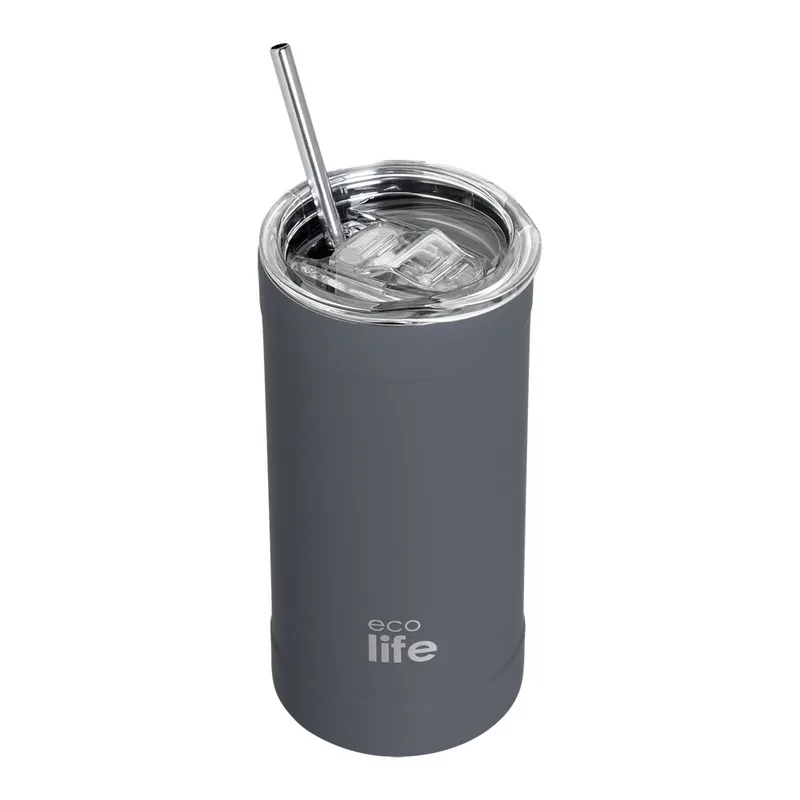 EcoLife Θερμός Ποτήρι Ανοξείδωτο Stone Grey 500ml