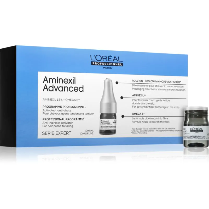 L’Oréal Professionnel Serie Expert Aminexil Advanced αμπούλα για ανάπτυξη μαλλιών και ενίσχυση ριζών 10x6 ml