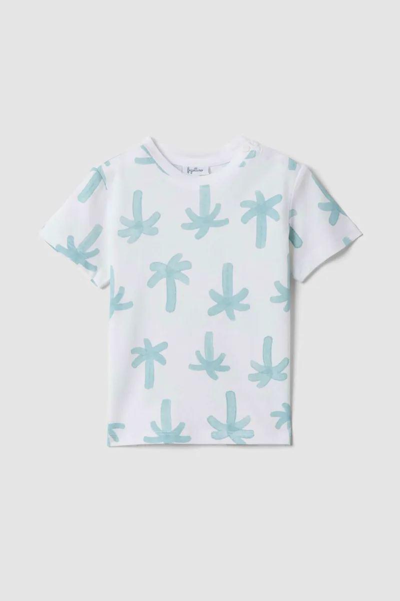 OVS βρεφικό T-shirt με all-over print Regular Fit - 002619472 Λευκό