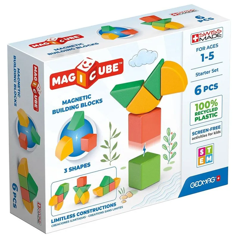 ΜΑΓΝΗΤΙΚΑ ΣΧΗΜΑΤΑ GEOMAG MAGICUBE BUILDING BLOCKS 6 (200)