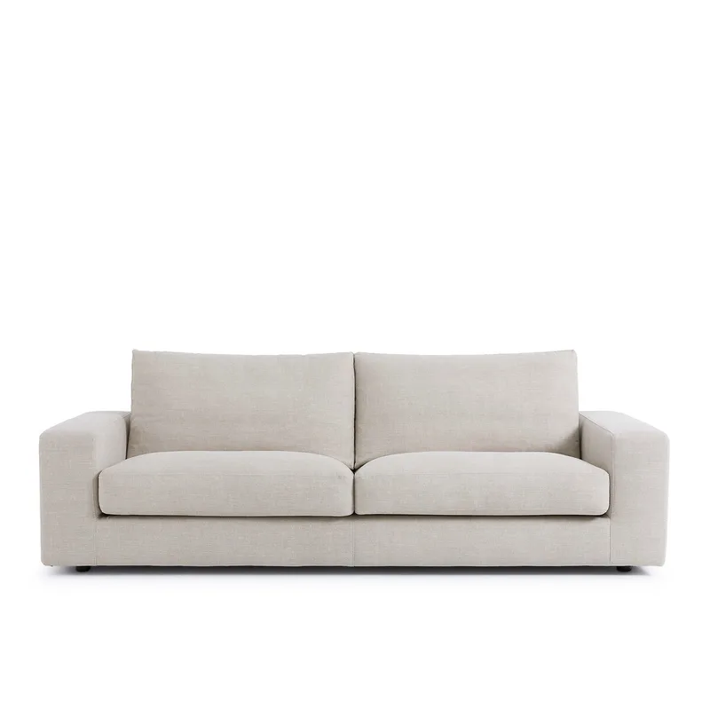 Καναπές από βαμβάκι και λινό Μ105xΠ217xΥ78cm