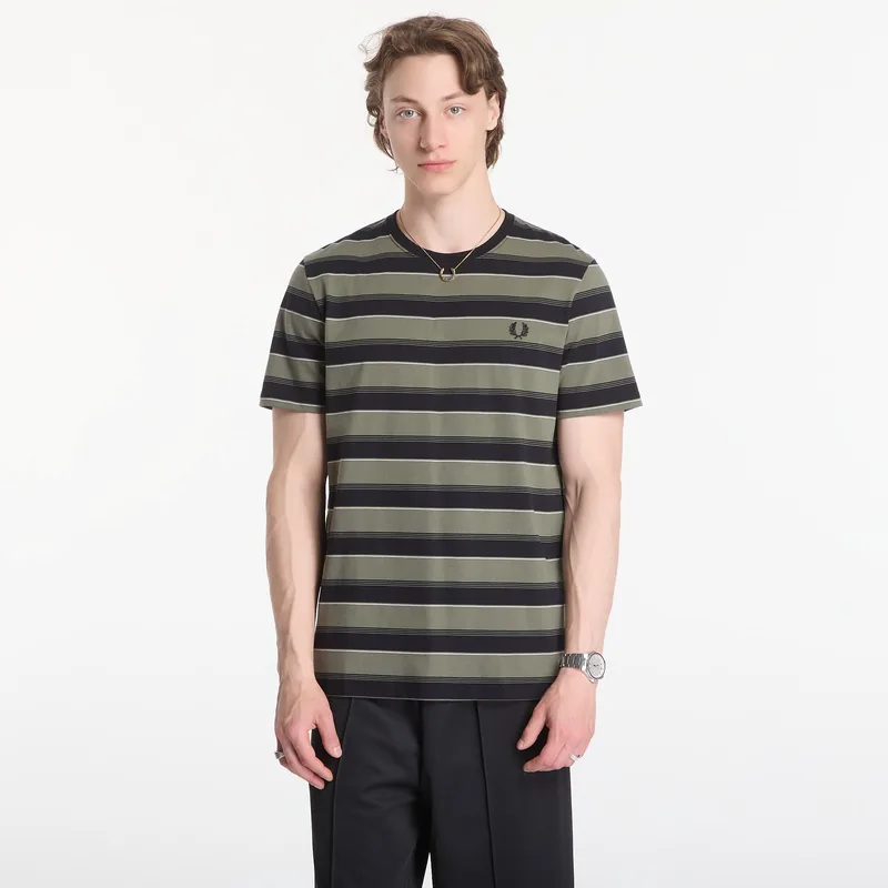 T-shirt Fred Perry Fine Stripe T-Shirt Green M