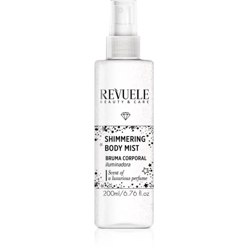 Revuele Shimmering Body Mist λαμπρυντική mist για το σώμα απόχρωση Silver 200 ml