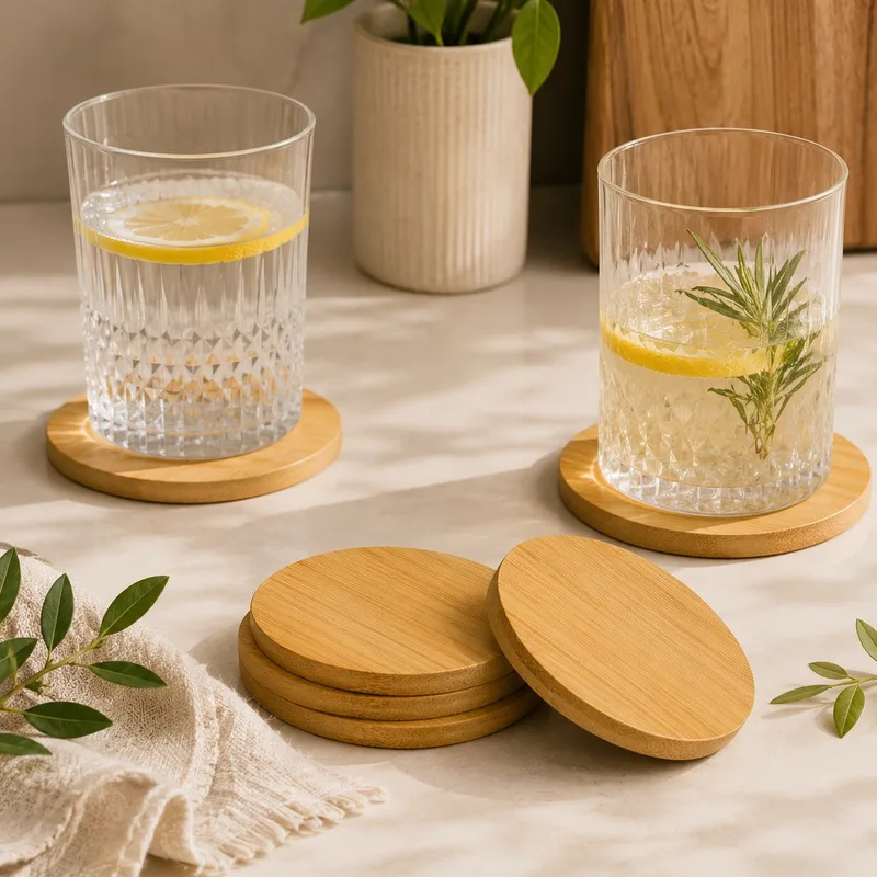 Σουβέρ Bamboo Στογγυλά Σετ 6Τμχ. 10cm
