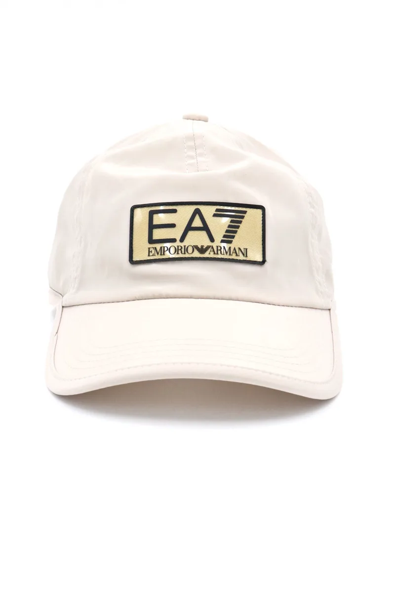 ARMANI 7 ΚΑΠΕΛΟ GOLD LOGO ΜΠΕΖ
