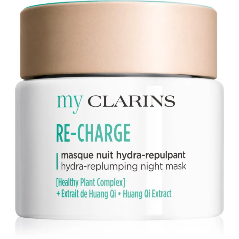 Clarins My Clarins Re-Charge Hydra-Replumping Night Mask ενεργοποιητική μάσκα προσώπου για λαμπερή επιδερμίδα 50 ml