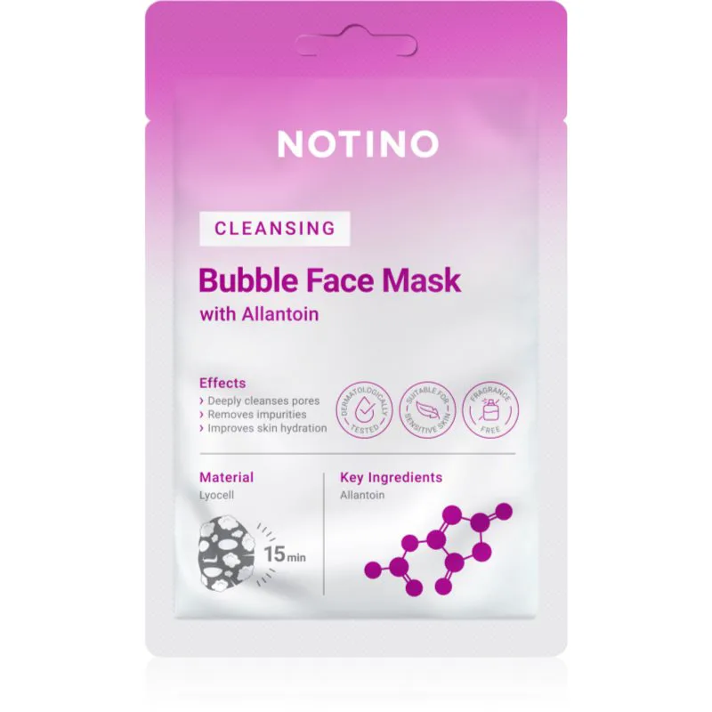 Notino Cleansing Bubble Face Mask with Allantoin Μάσκα καθαρισμού για το πρόσωπο 20 γρ