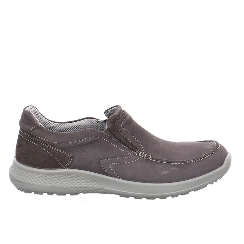 Jomos 322384916220 Aνατομικό Δερμάτινο Comfort Casual Γκρι