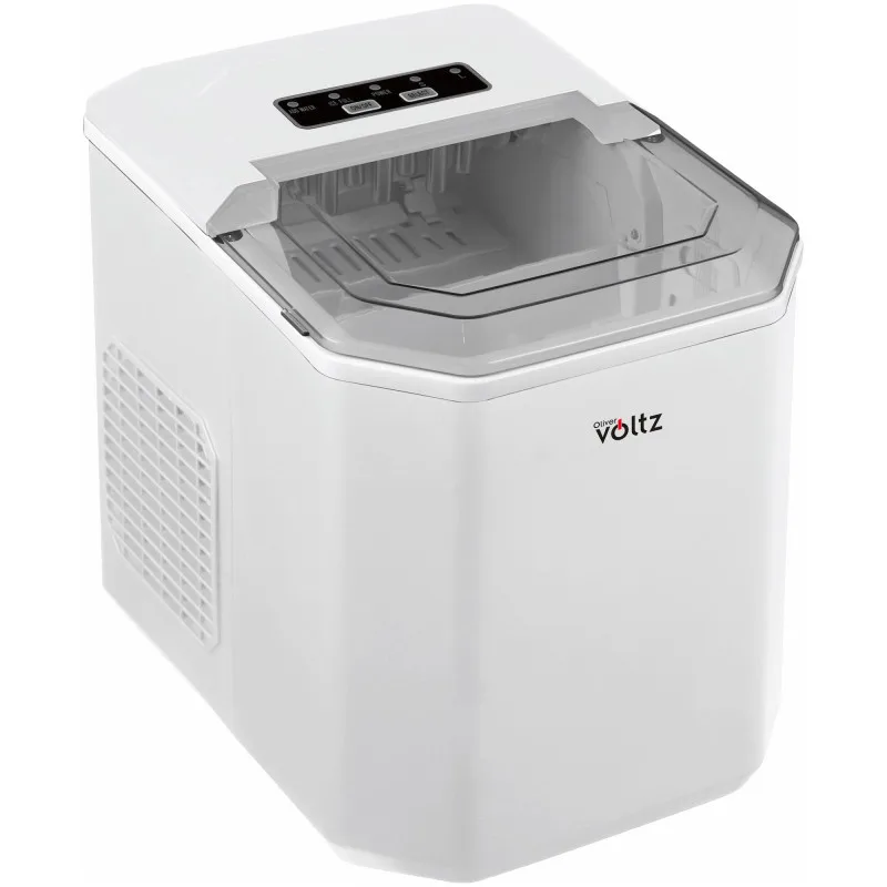 Παγομηχανή Oliver Voltz OV51447B, 120W, 12 kg/24 ώρες, 1,3 l, 9 κύβοι ανά κύκλο λειτουργίας, Ένδειξη πάγου και νερού, Λευκό