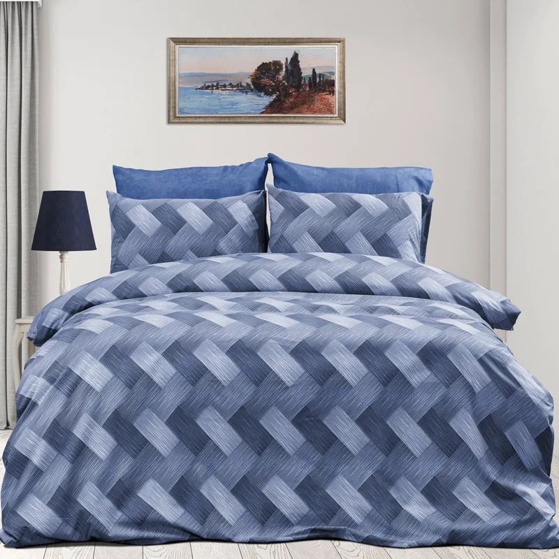 Παπλωματοθήκη Υπέρδιπλη 220x240 Dimcol Alcmene 454 Blue