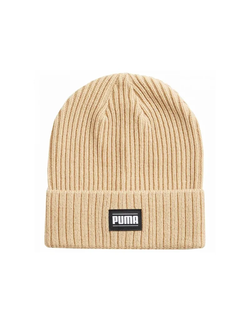 Puma Classic Beanie Ανδρικός Σκούφος με Rib Πλέξη σε Μπεζ χρώμα 024038-07