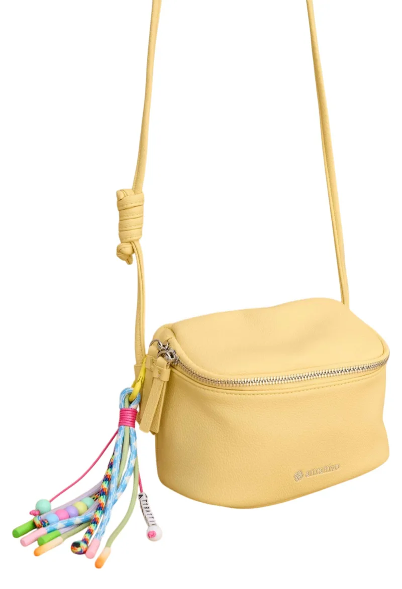 Τσάντα Ώμου Attrattivo Με Διακοσμητικό Μπρελόκ 9T23449-YELLOW Γυναικείο