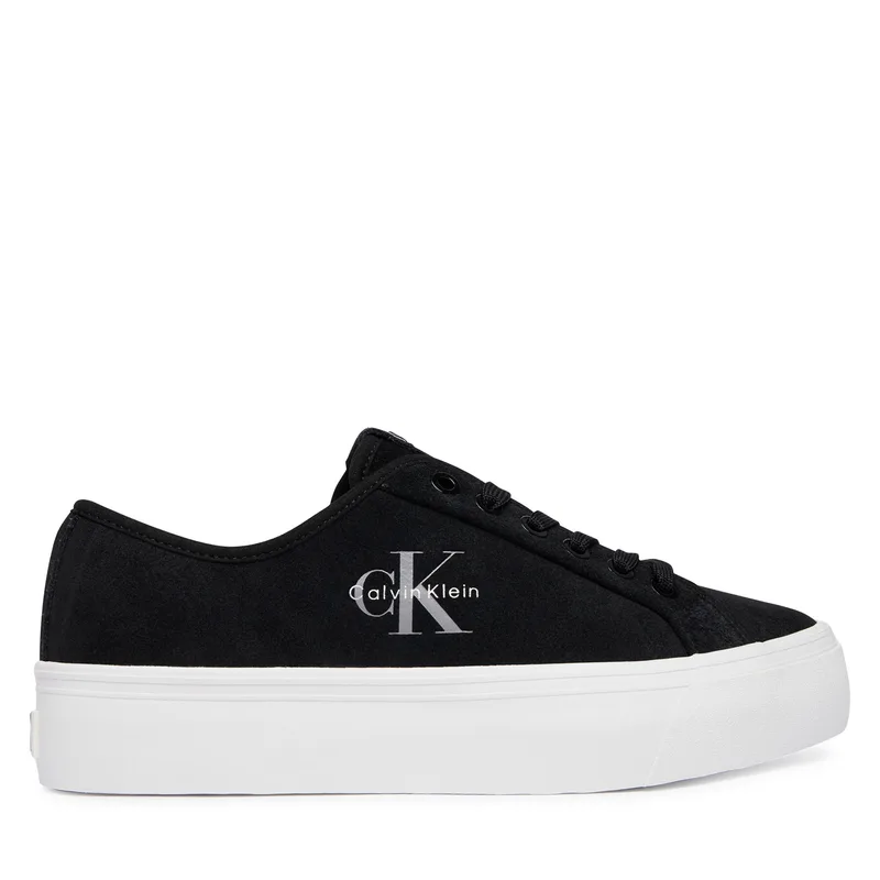 Αθλητικά Calvin Klein Vulc Flatf Laceup Suede HW0HW03088 Μαύρο