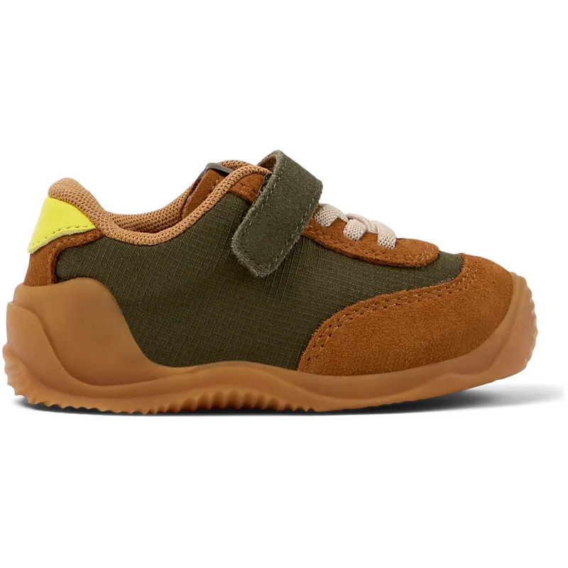 CAMPER Dadda - Sneakers Για Firstwalkers - Πράσινο,Καφέ,Κίτρινο, Μέγεθος 21, Cotton fabric