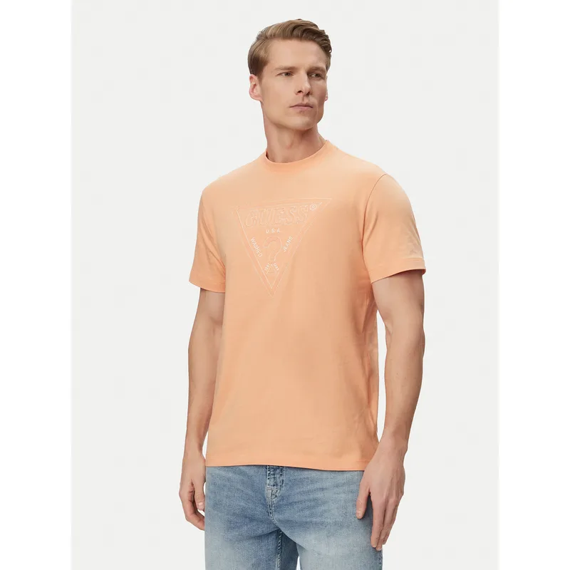 Guess T-Shirt M6GI15 K3008 Πορτοκαλί Regular Fit