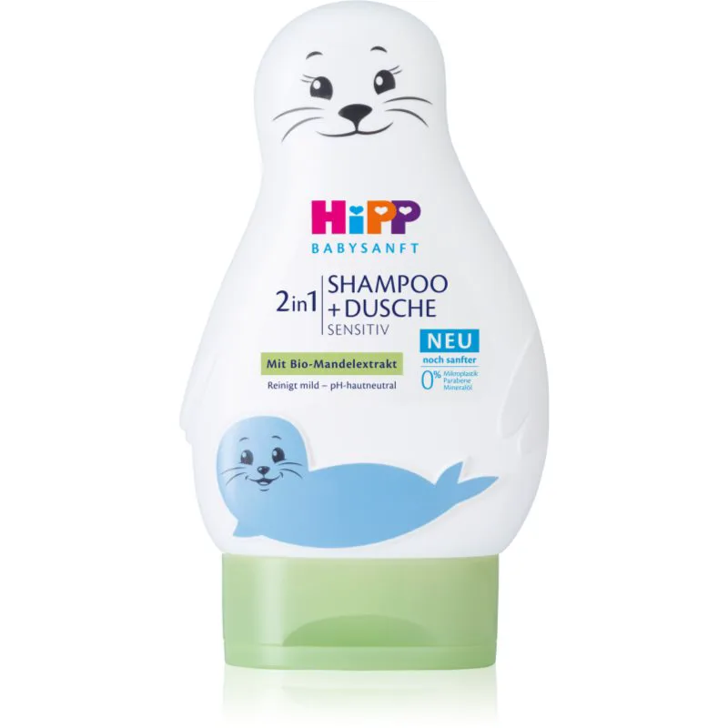 Hipp Babysanft Sensitive παιδικό σαμπουάν για σώμα και μαλλιά Seal 200 ml