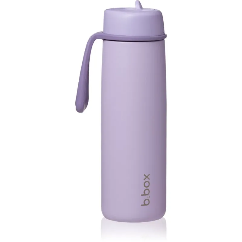 B.Box Stainless Steel Thermos Bottle θερμός με καλαμάκι Lilac Love 690 ml